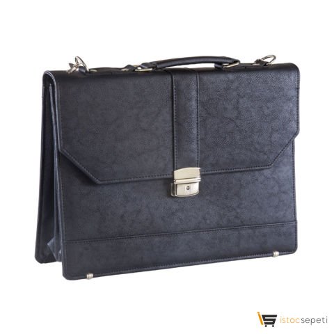 Siyah Laptop Bölmeli Evrak Çantası Ebat: 38 x 28 cm Promosyon