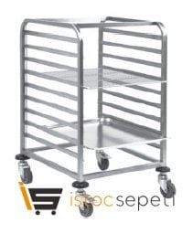 Trolley Tepsi Taşıma Arabası / Alçak MB 160X2