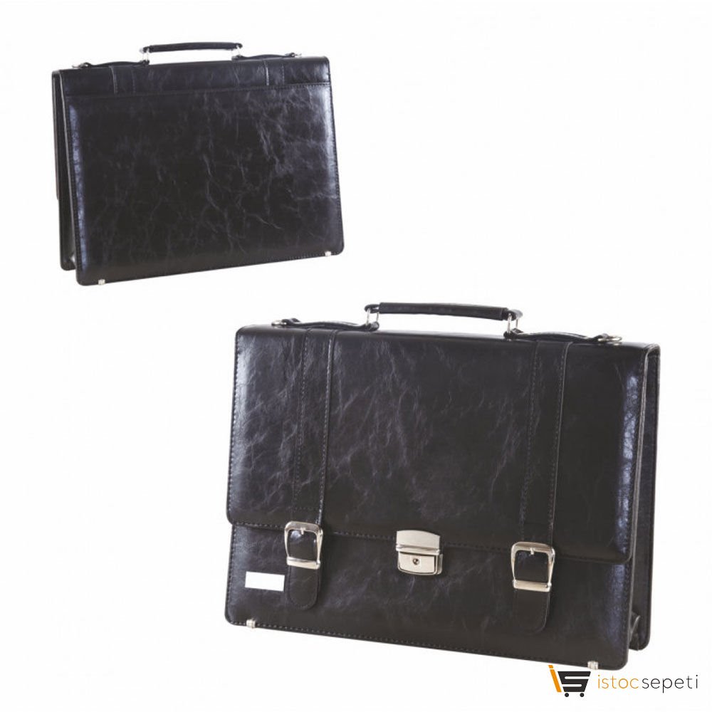 Siyah Laptop Bölmeli Evrak Çantası Ebat: 40 x 28 cm Promosyon