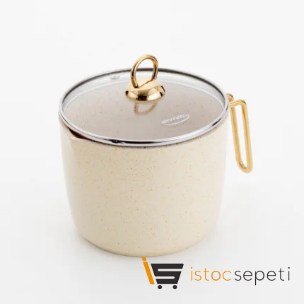 16 cm Cream Bardak Model Kapaklı Sütlük 1.5 lt