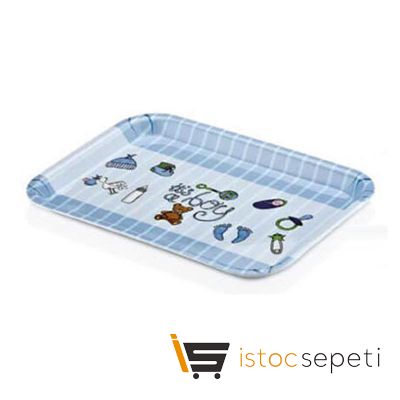 Külsan Thermoset Baby Life Bebek Tepsi 31x23 cm Mavi