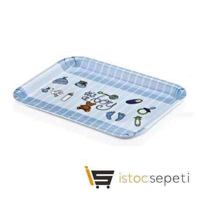 Külsan Thermoset Baby Life Bebek Tepsi 31x23 cm Mavi