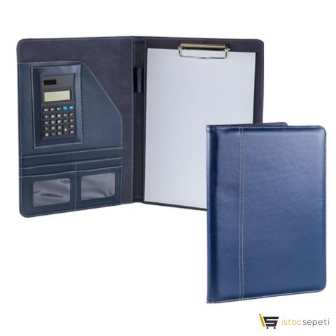 Lacivert Hesap Makineli Sekreterlik Promosyon