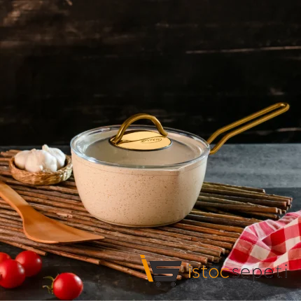 18 cm Cream Ezme Seri Kapaklı Sütlük 1.6 lt