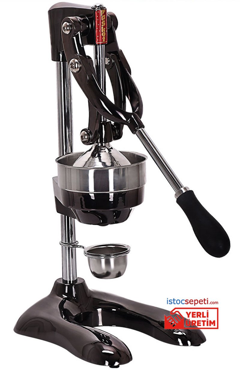 Maskot Kollu Meyve Presi Jumbo Siyah Safir Model Narenciye Sıkacağı Sanayi Tipi