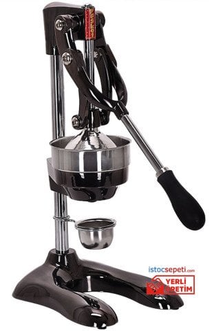 Maskot Kollu Meyve Presi Jumbo Siyah Safir Model Narenciye Sıkacağı Sanayi Tipi