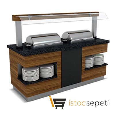 Empero Sümela Sıcak Servis Ünitesi Nefeslikli 2 Chafing Dish