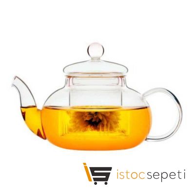 Epinox Cam Süzgeçli Cam Demlik 400 ml