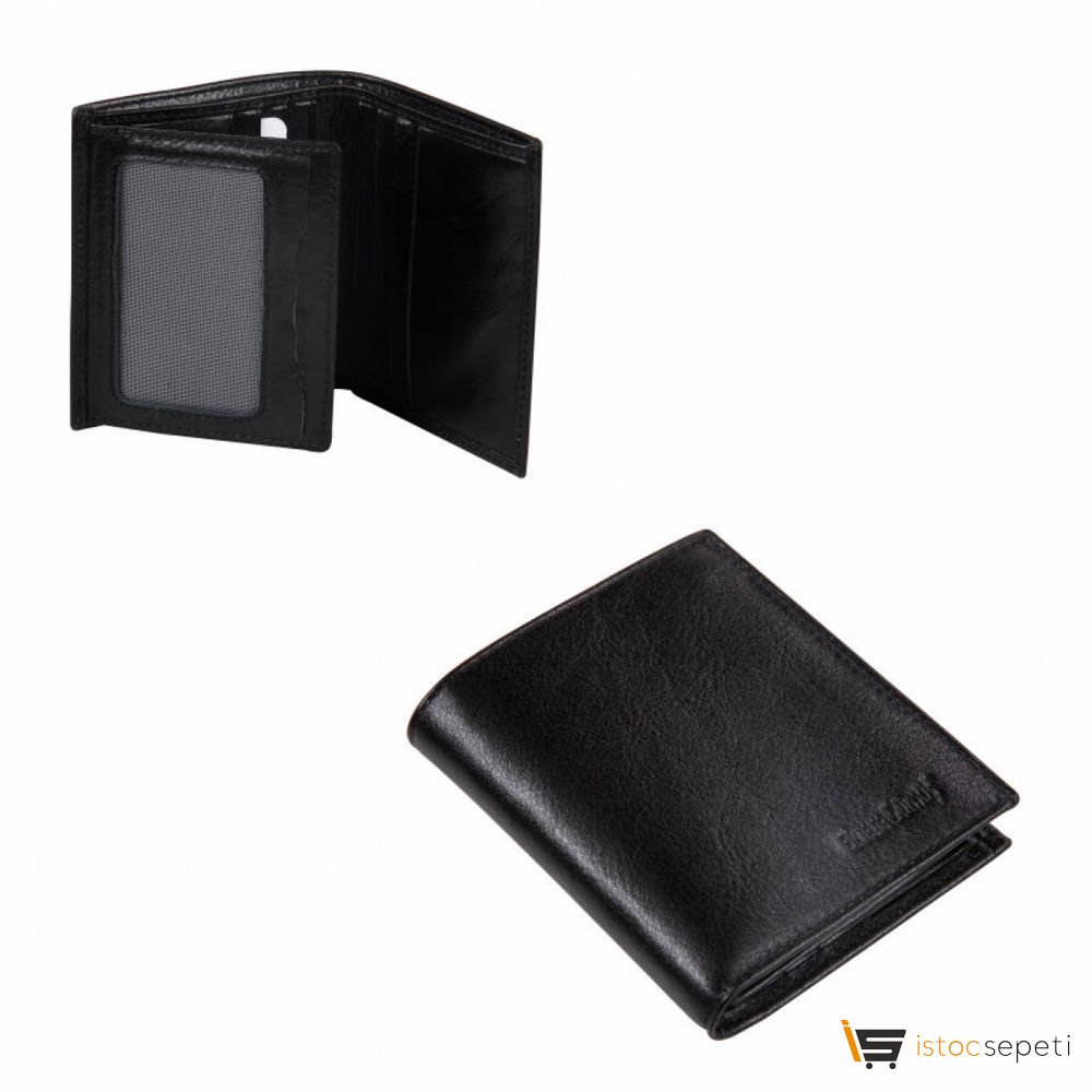 Siyah Orijinal Deri Erkek Cüzdan Promosyon