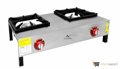 İkili Doğalgazlı Lokanta Ocağı Kısa Ayaklı