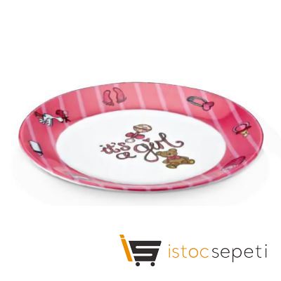 Külsan Thermoset Baby Life Bebek Tabağı 20 cm Pembe