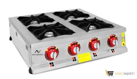 Dörtlü Doğalgazlı Set Üstü CE Belgeli Ocak
