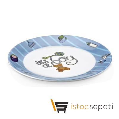 Külsan Thermoset Baby Life Bebek Tabağı 20 cm Mavi
