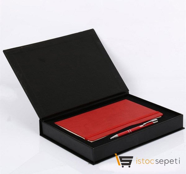 Bursa Kutulu Kırmızı Vip Set Promosyon