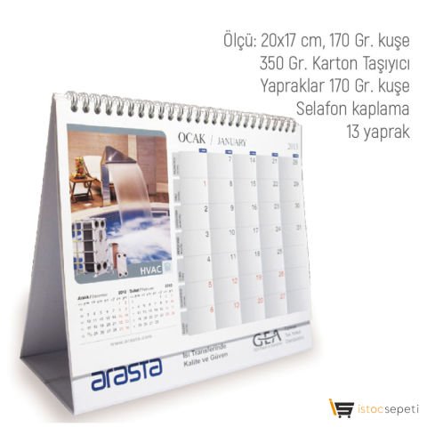 Uni Üçgen Takvim Promosyon