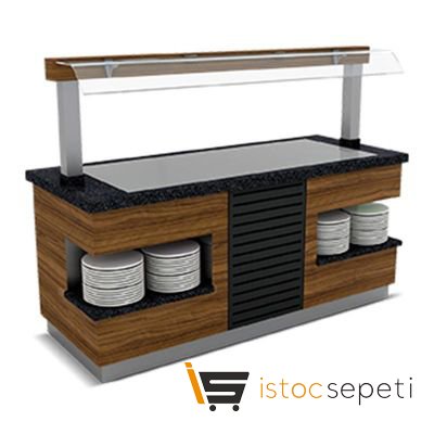 Empero Sümela Paslanmaz Soğuk Servis Ünitesi Nefeslikli 240x90x90/155 cm