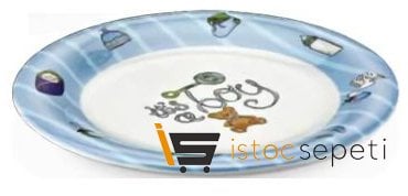 Külsan Thermoset Baby Life Bebek Tabağı 21 cm Mavi