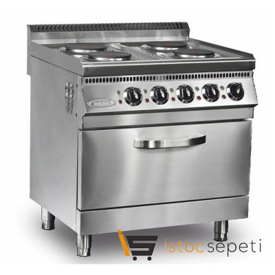 Pimak 4 Gözlü Kuzine 1 Fırınlı 80x70x85 cm Elektrikli