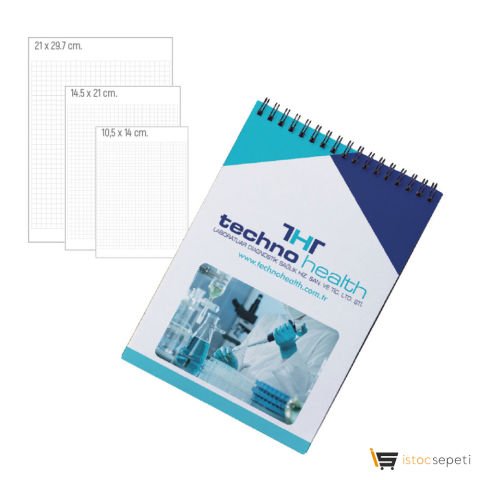 Üstten Spiralli Bloknot 21 x 29.7 cm Promosyon