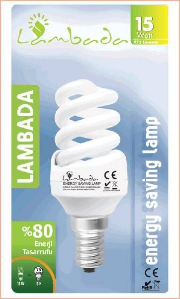 LAMBADA ENERJİ TASARRUFLU 15 Watt E14 6500 K Ampül