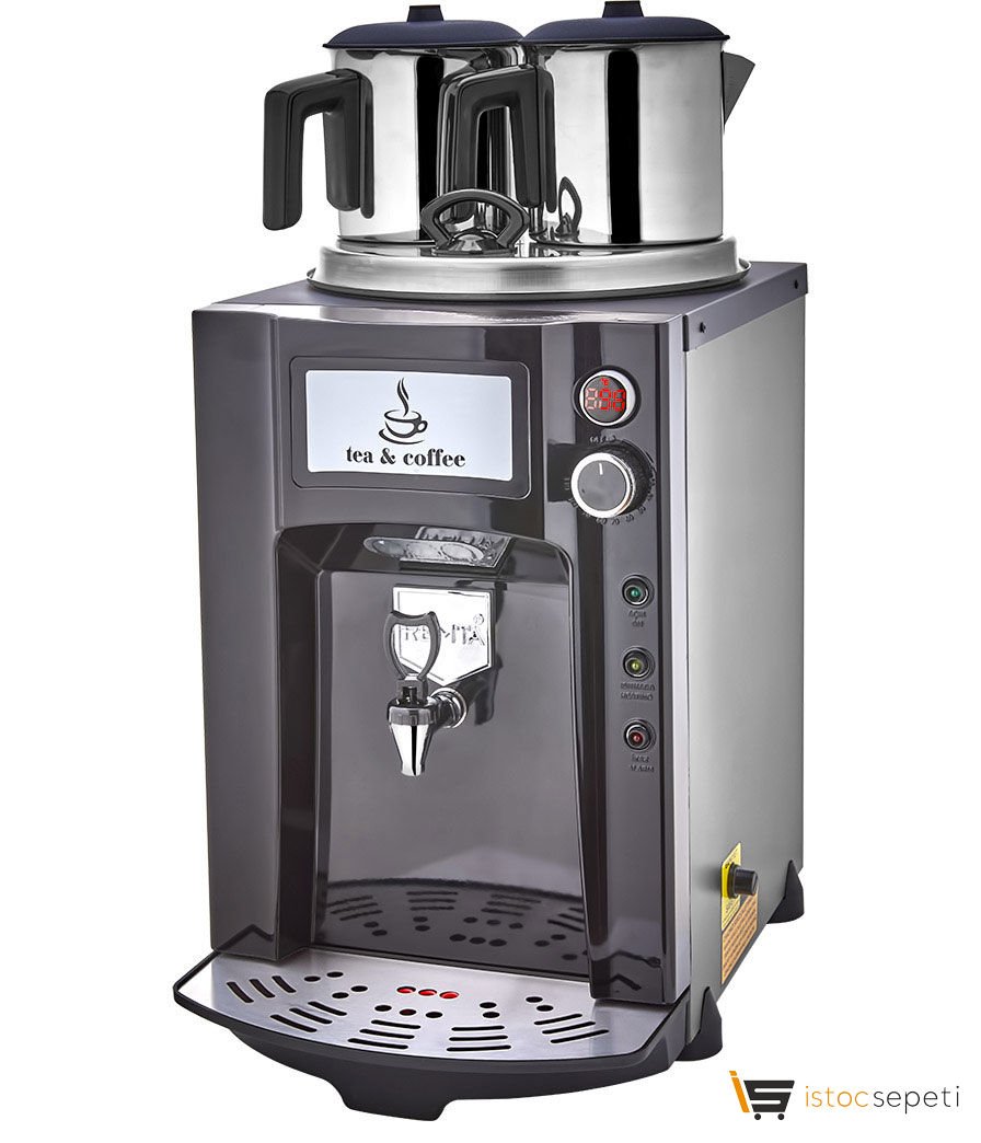Remta 2 Demlikli 15 lt Premium Jumbo Çay Makinesi Şamandıralı DE12SP