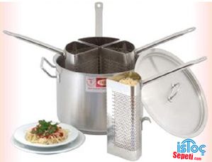 Makarna Haşlama Süzgeçleri Paslanmaz Çelik Endüstriyel Tip