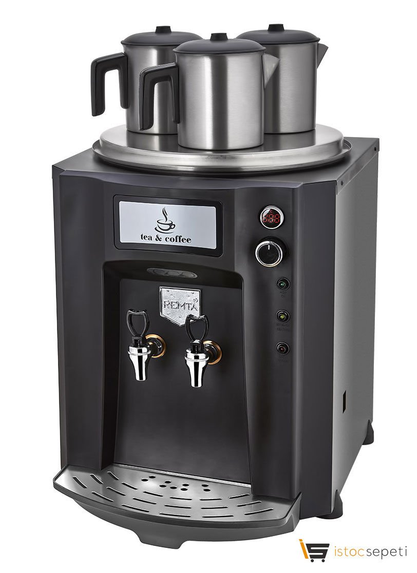 Çay Makinesi ŞamRemta 3 Demlikli 40 lt Premium Jumbo Şandıralı DE10SP