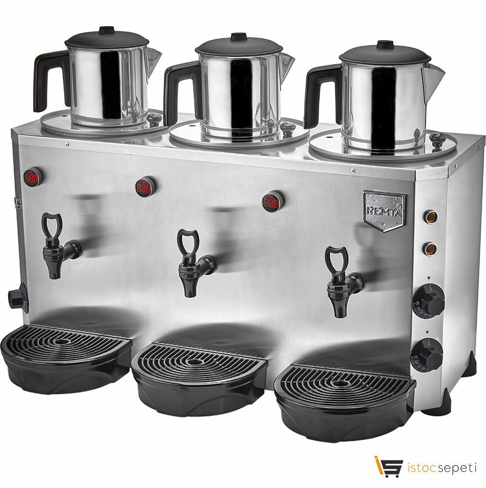 Remta 3 Demlikli 9+9+9 lt Jumbo Çay Makinesi