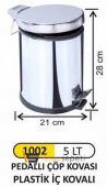 Arı Metal 5 Litre Pedallı Çöp Kovası Plastik Iç Kovalı