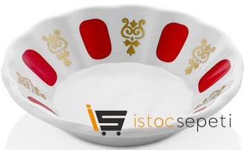 Külsan Thermoset Çay Tabağı 11 cm Kırmızı-Beyaz