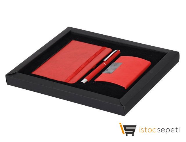 Alanya Kutulu Kırmızı Hediyelik Set Promosyon