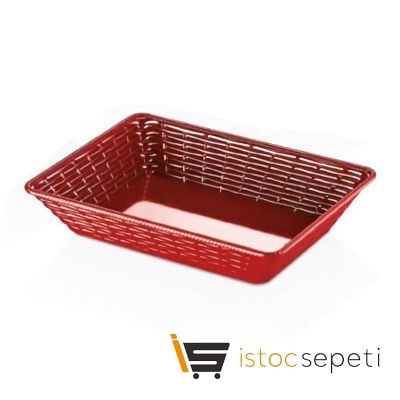 Külsan Thermoset Hena Ekmek Sepeti 37x27 cm Kırmızı