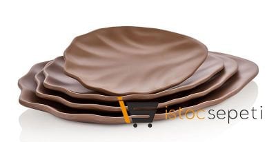Gastro Boutique Terra Vinea Plate 34x25 cm Sütlü Kahve