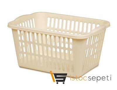Desenli Meyve Sepeti No:5 17.5x24 cm Krem