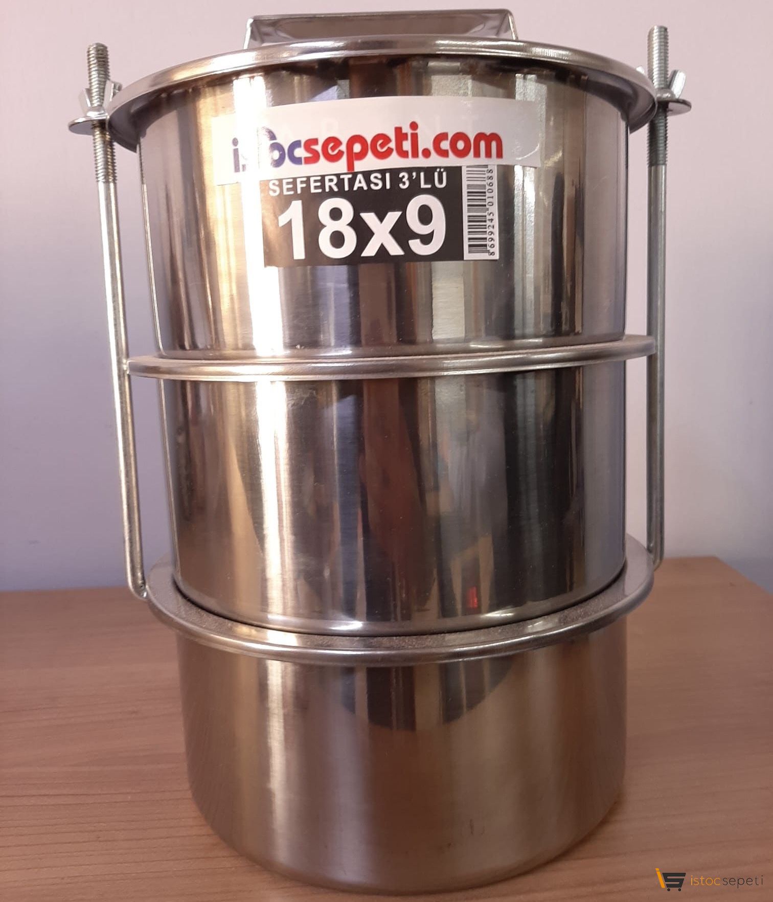 5 Kişilik Sefer Tası 3 Katlı 18x9 cm