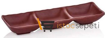Külsan Thermoset Ramekin Üçlü 26.5x8.8 cm 3x75 ml Kahverengi