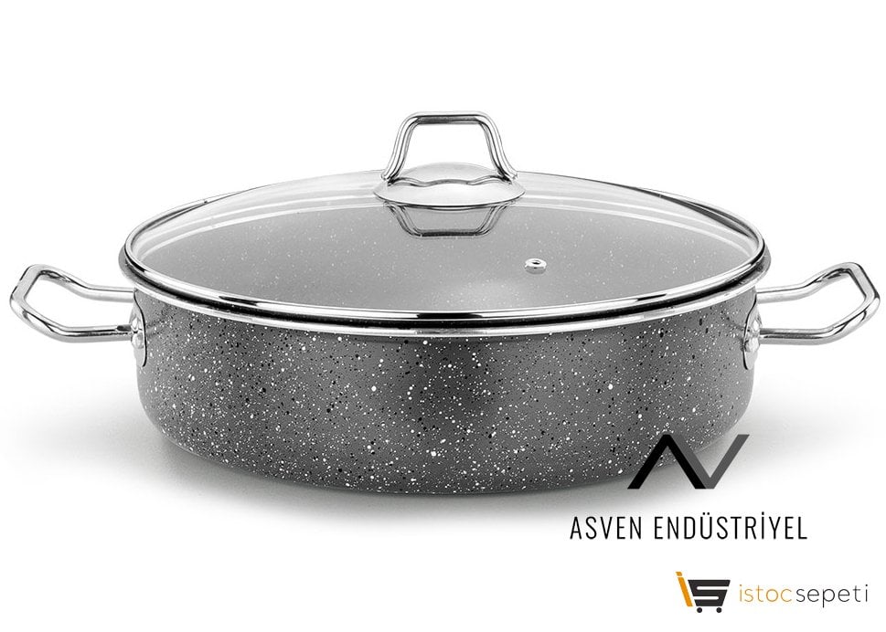 Granit Pilav Tenceresi 20 Kişilik 36 cm Karnıyarık Tencereleri 36X11