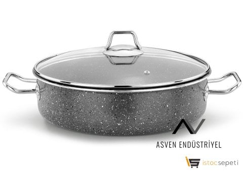 Granit Pilav Tenceresi 20 Kişilik 36 cm Karnıyarık Tencereleri 36X11