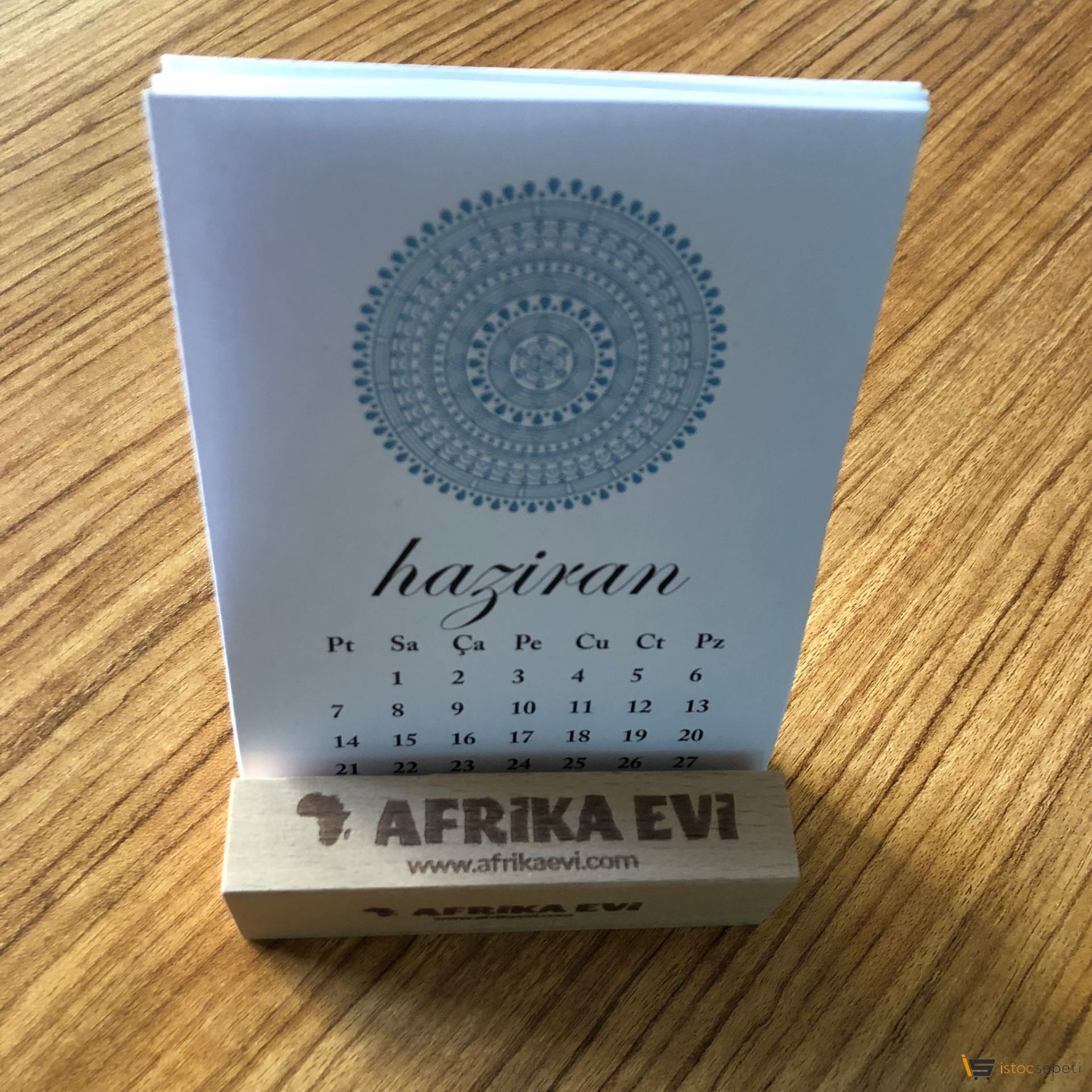 Ahşap Takvim Tabanı Stand Promosyonluk 10 cm Baskı Dahil