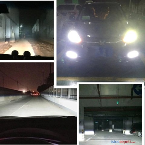 Xenon Far Ampülü Beyaz H7 Led Far 7600 Lümen Beyaz Işık