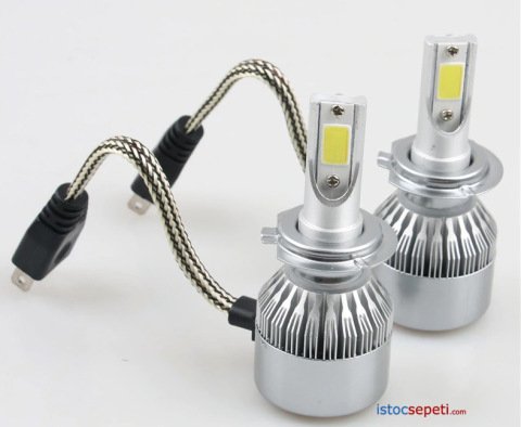 Xenon Far Ampülü Beyaz H7 Led Far 7600 Lümen Beyaz Işık