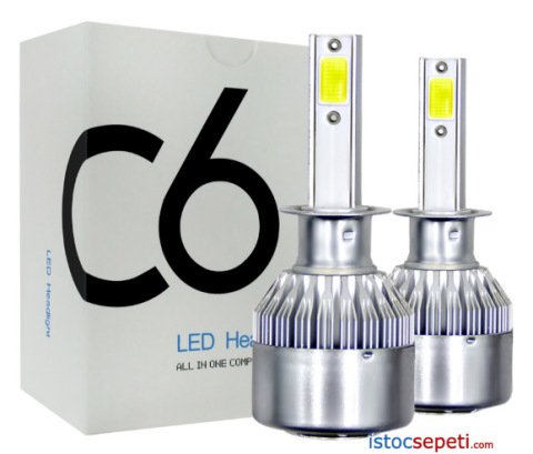 Xenon Far Ampülü Beyaz H7 Led Far 7600 Lümen Beyaz Işık