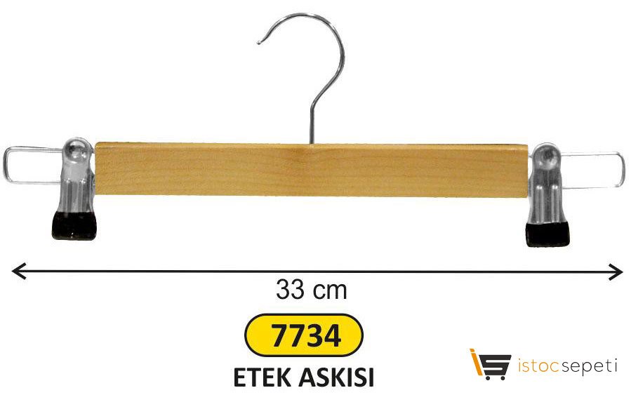 Arı Metal 7734 Ahşap Kancalı Etek Askısı Klipsli 12 Li (12 Adet)