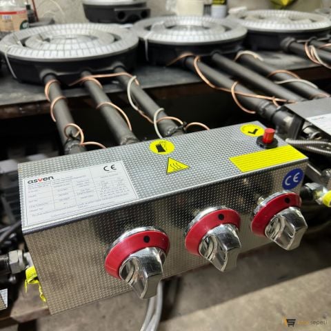 3 Yanışlı Tandır Ocağı Büyük Yer Ocakları Doğalgazlı CE Belgeli