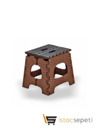 Kahverengi Mini Boy Katlamalı Tabure