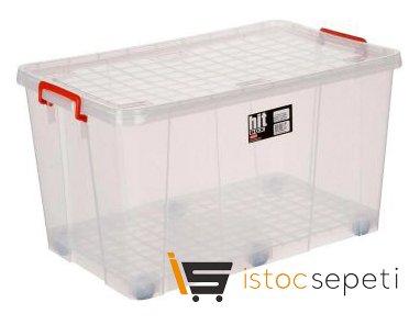 Hit Box Tekerlekli Kasa 79 L Şeffaf