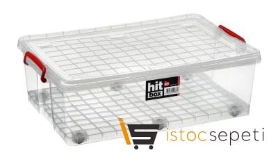 Hit Box Tekerlekli Kasa 29 L Şeffaf