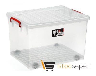 Hit Box Tekerlekli Kasa 50 L Şeffaf