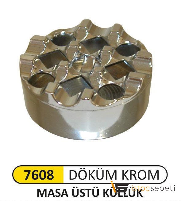 Arı Metal Masa Üstü Küllük Döküm Krom Kaplama