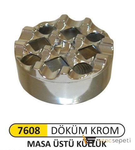 Arı Metal Masa Üstü Küllük Döküm Krom Kaplama